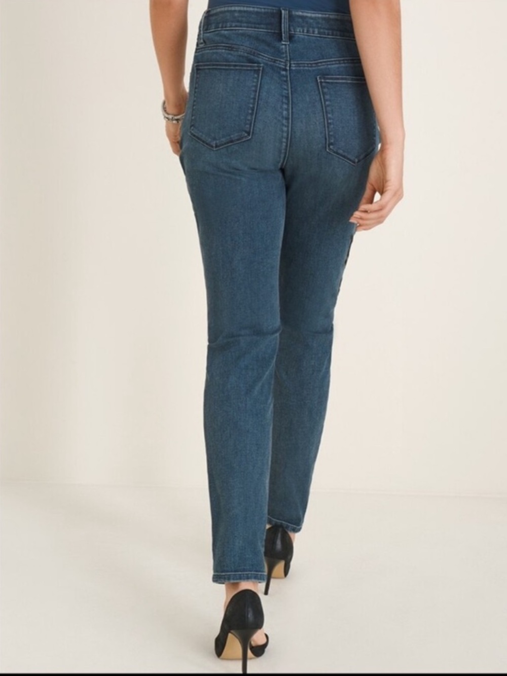 NWT Chico’s Velvet Appliqué Jegging Jeans - Picture 2 of 13